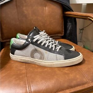 Oliver Cabell Stylish Black and Green Men's Sneakers